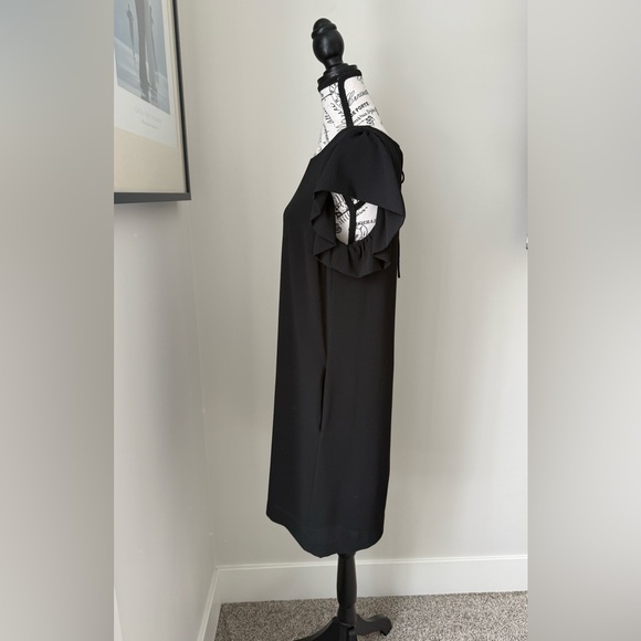 RW&CO Black Shift Dress With Ruffle sleeves - Picture 4 of 7